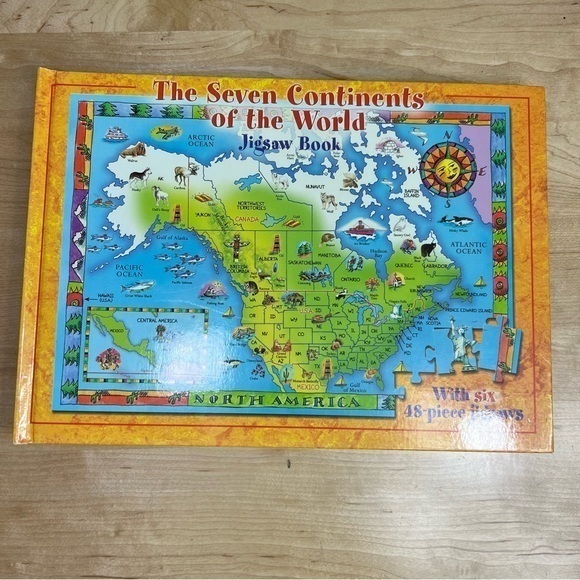 Toys The Seven Continents Of The World Jigsaw Book With Seven 48